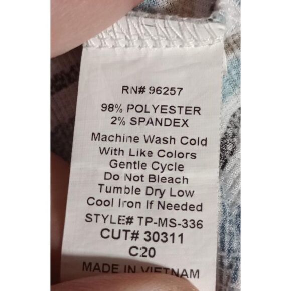 Ivy Ridge Shirt Ladies Medium‎ Blue Striped Button design - Picture 7 of 8